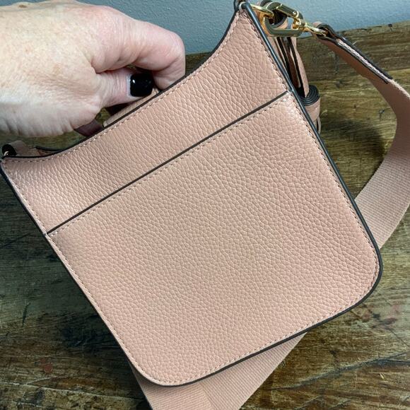 Tory Burch Thea Pink Moon Web Shoulder Bag Crossbody Purse Messenger - Picture 4 of 6